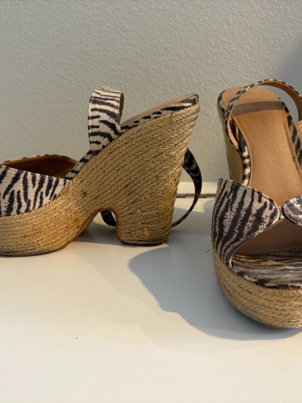 Franco Sarto Animal Print Strappy Sandals